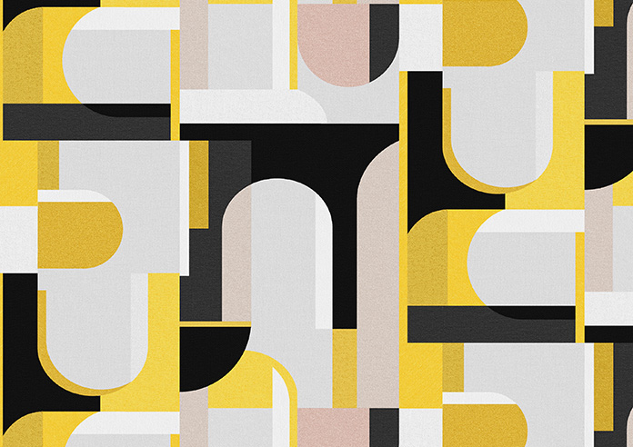 Archways, Yellow - Roman Blind - Image 7